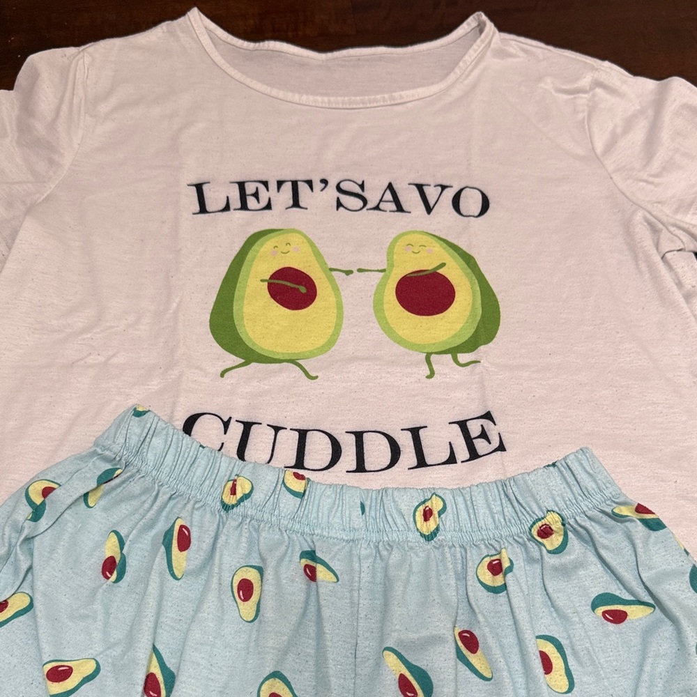 Avocado Print Pajamas - Let’s Avocuddle 🤍💚 5/$25